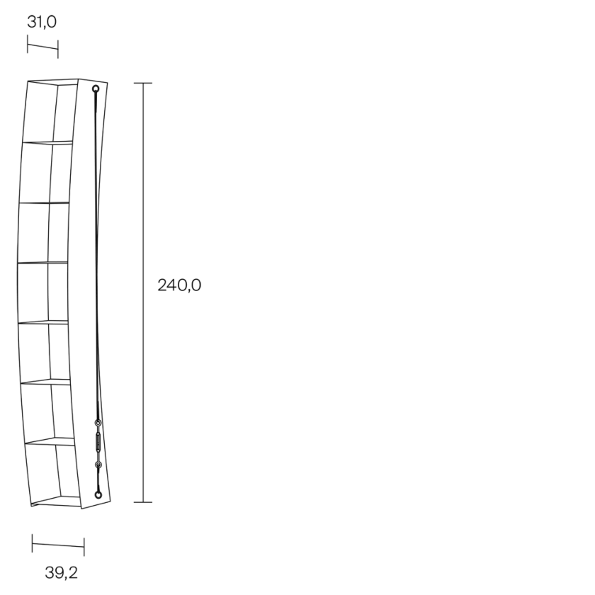 Gespanntes Regal Dimensions 