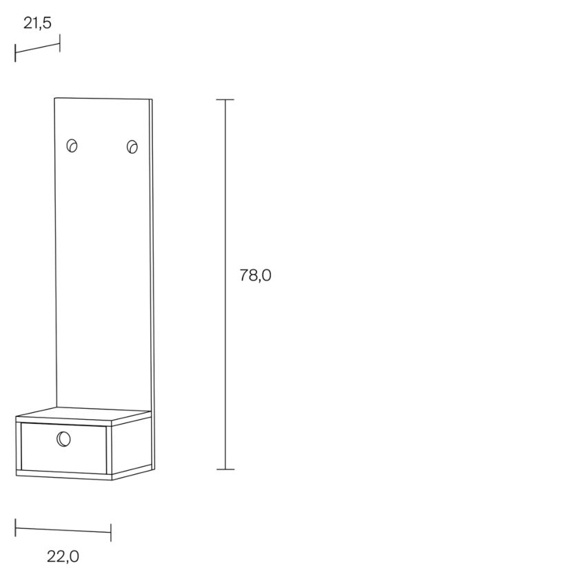 Rechenbeispiel Storage with Drawer Dimensions 