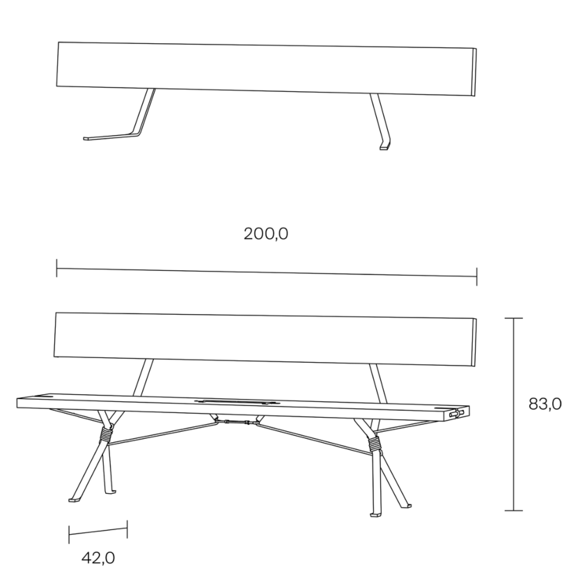 Kampenwand Bench Backrest Dimensions 