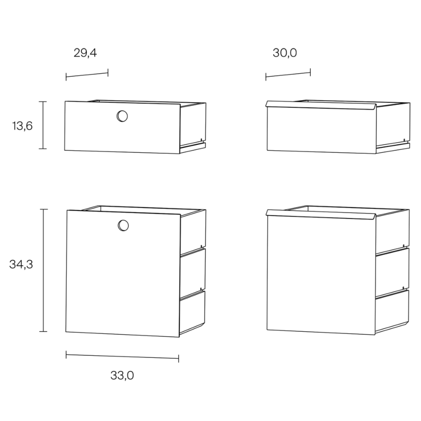 FNP Drawer Dimensions 