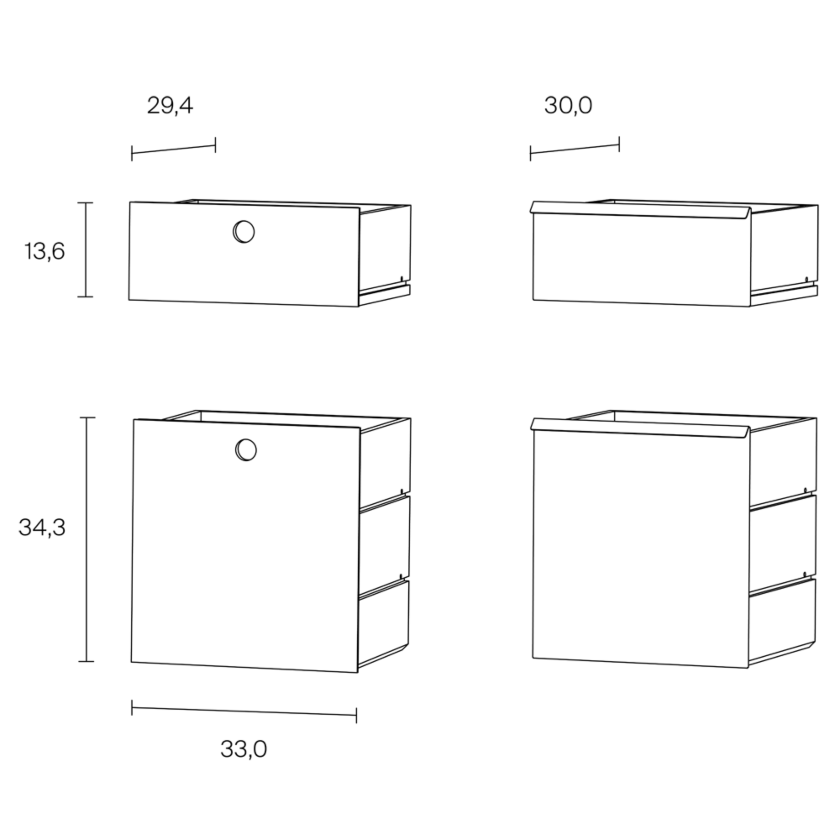 FNP Drawer Dimensions 
