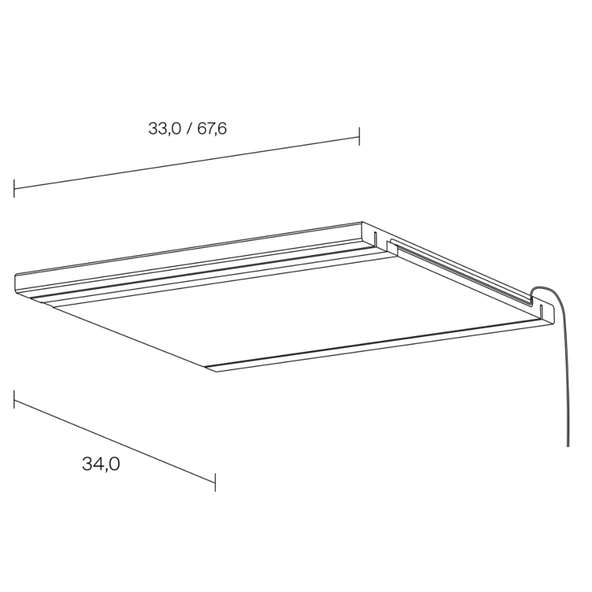 FNP LED Shelf Board Dimensions 