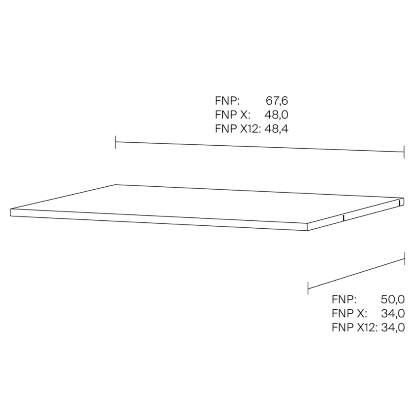 FNP Deep Shelf Board Dimensions 