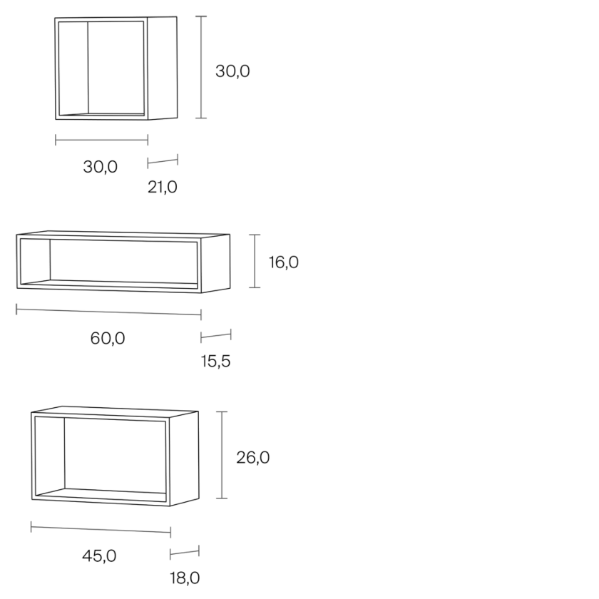 Magnetique Boxes Dimensions 