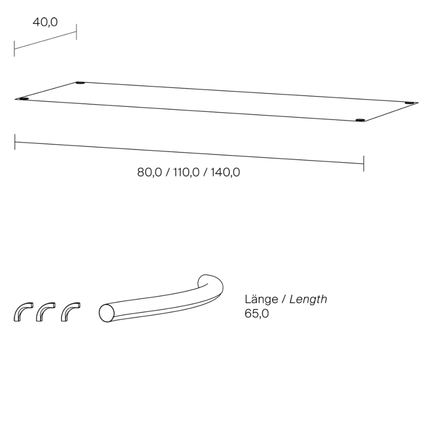Seiltänzer Cable Management Dimensions 